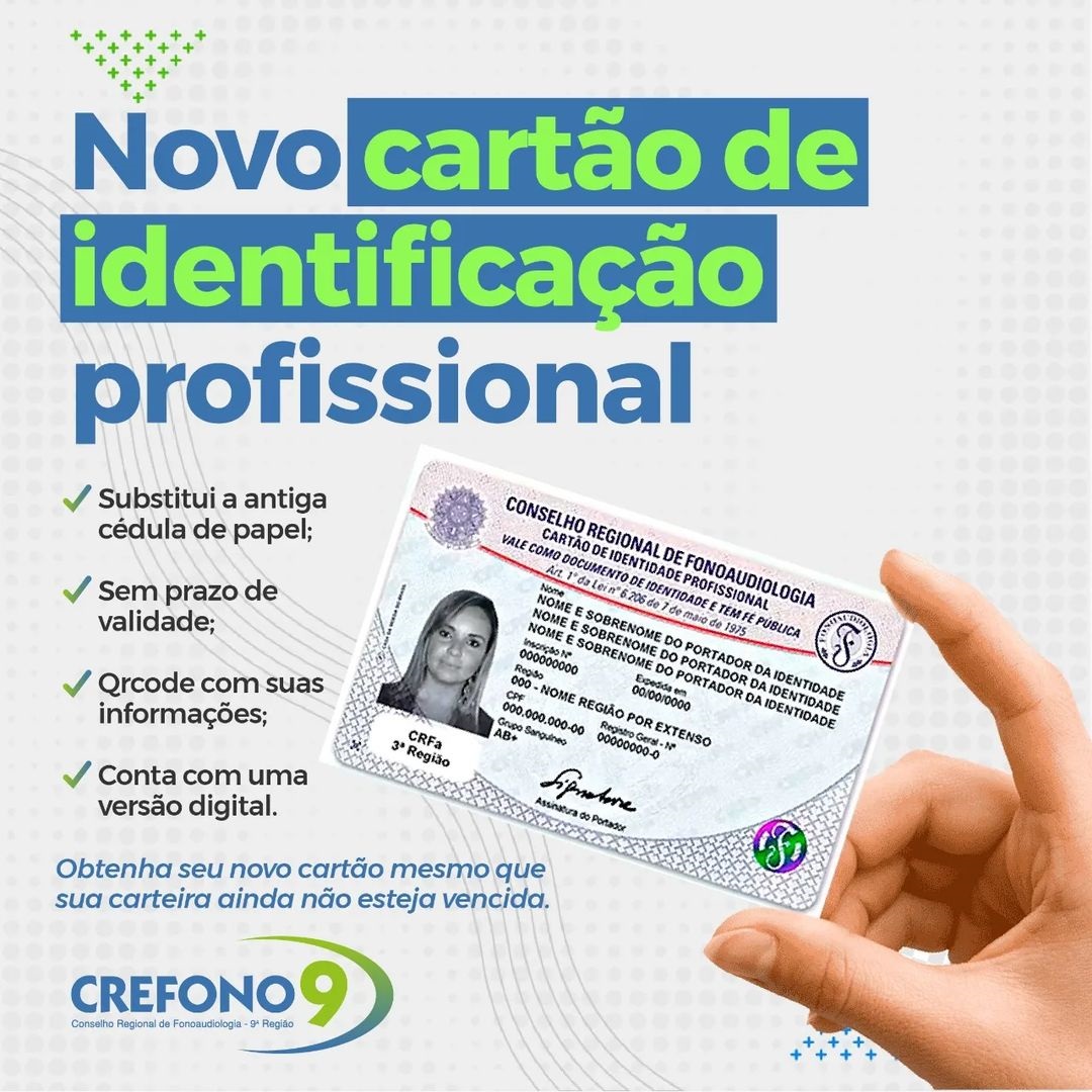 [NOVO CARTÃO DE IDENTIFICAÇÃO PROFISSIONAL]